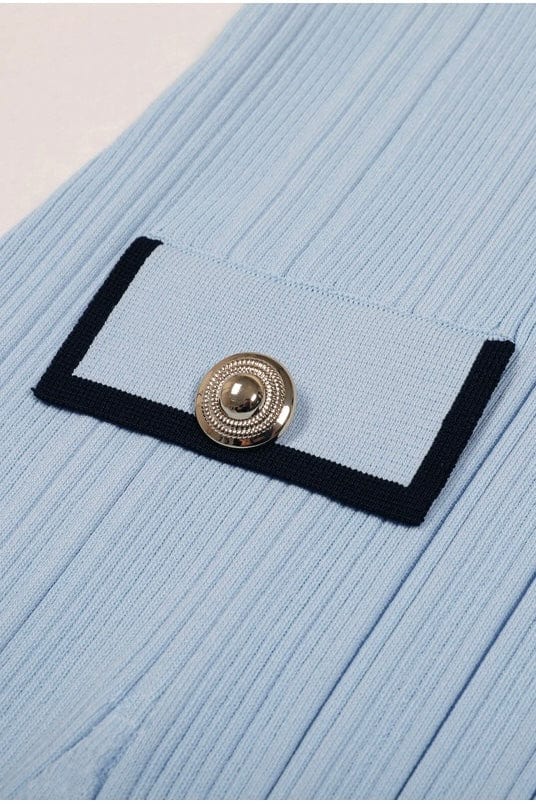 Moon 45 Blazer-Style Lapel Knitted Dress