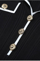 Moon 45 Blazer-Style Lapel Knitted Dress