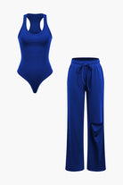 Moon 45 BLUE / XS Effortless Style Bodysuit & Pants Set