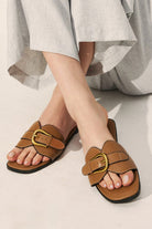 Moon 45 Buckled Strap Slide Sandals