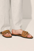 Moon 45 Buckled Strap Slide Sandals