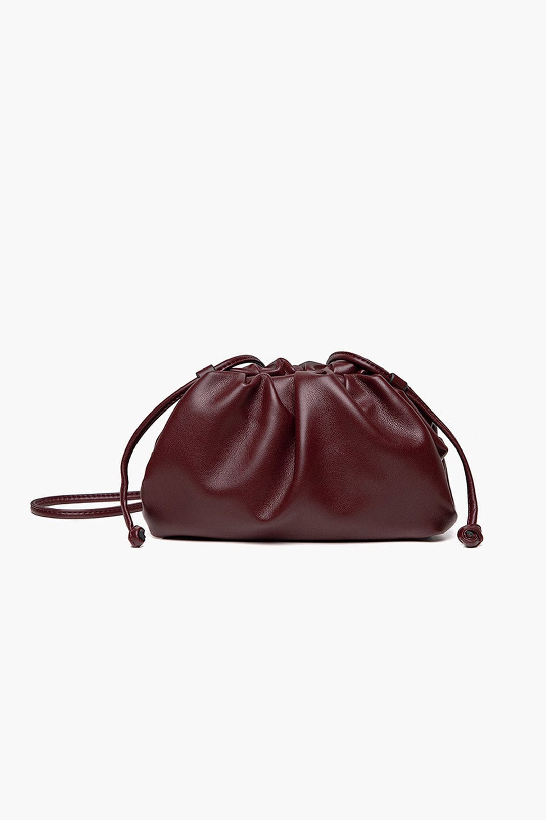 Moon 45 BURGUNDY / One Size Drawstring Soft Clutch Bag