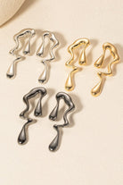 Moon 45 Chic Asymmetric Water Drop Earrings