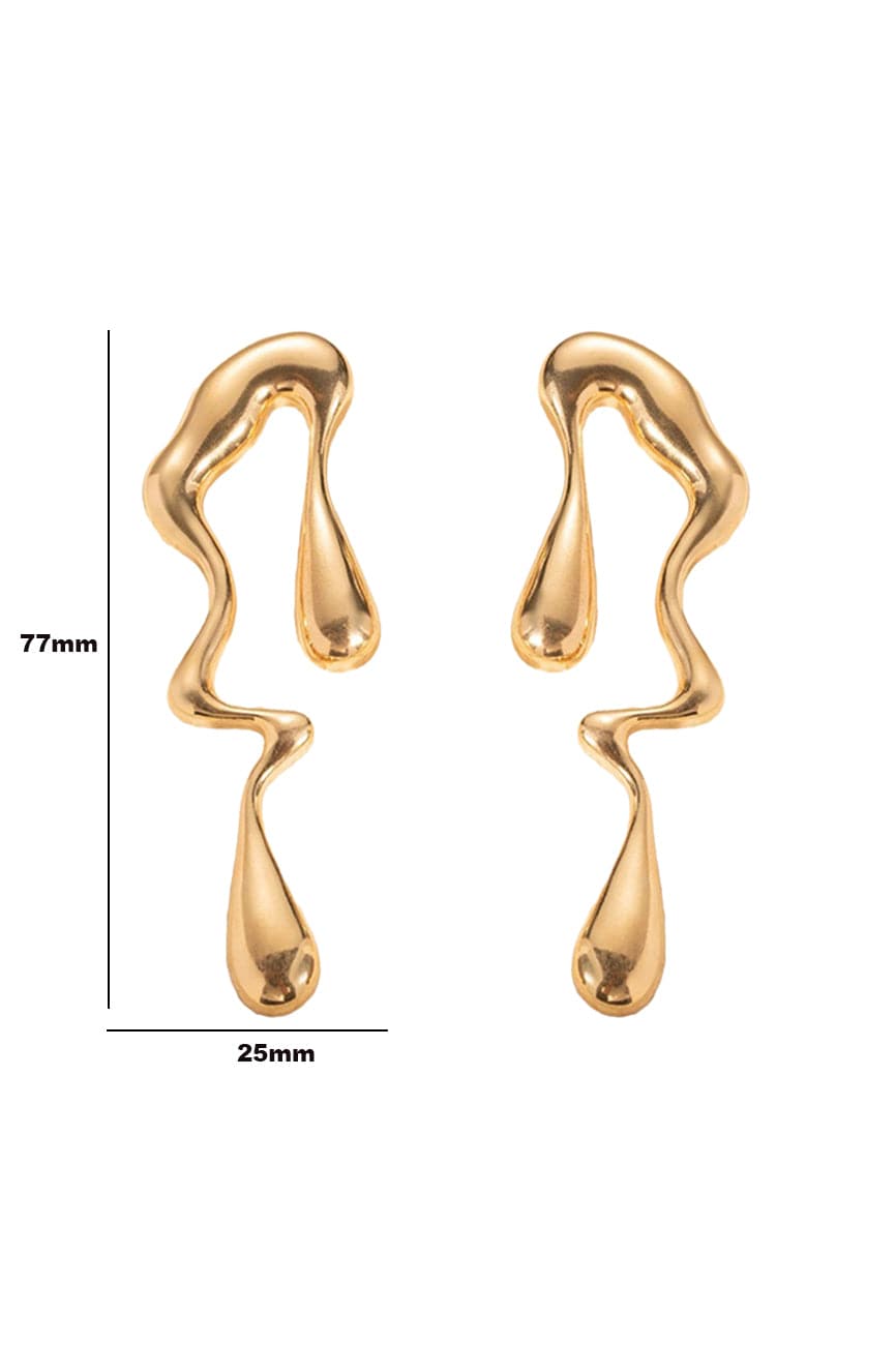Moon 45 Chic Asymmetric Water Drop Earrings