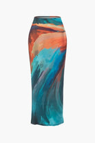 Moon 45 Contrast Color / XS Tie Dye Maxi Skirt