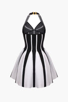 Moon 45 Contrast Knitted Halter Dress