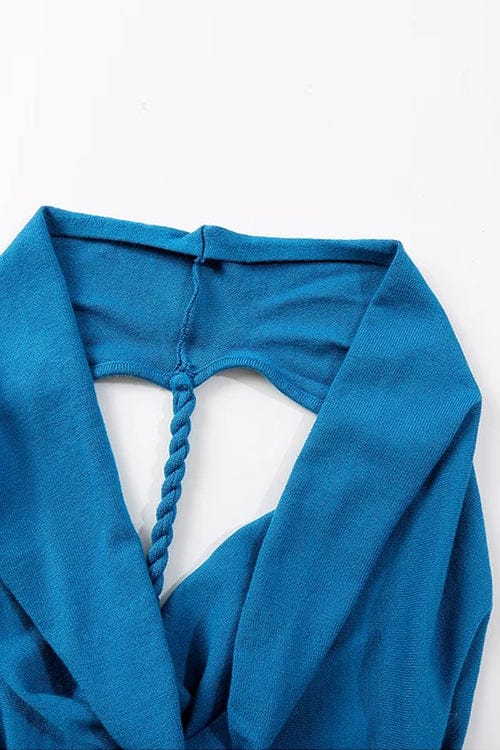 Moon 45 Cowl Neck Halter Backless Top