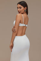 Moon 45 Cut Out Backless Bustier Slip Maxi Dress