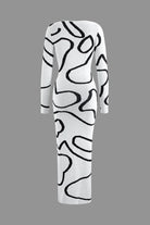 Moon 45 Cut Out Line Knit Maxi Dress