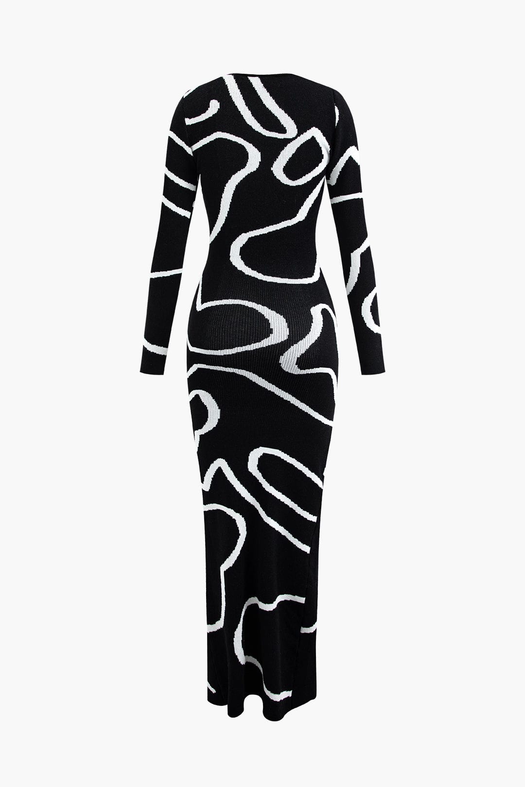 Moon 45 Cut Out Line Knit Maxi Dress