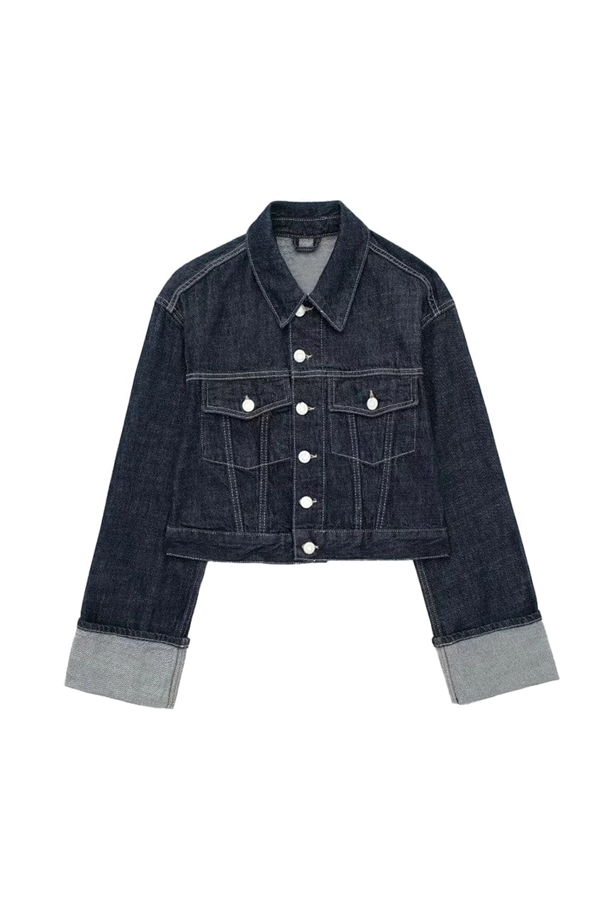 Moon 45 Dark Blue / XS Quilted Denim Jacket
