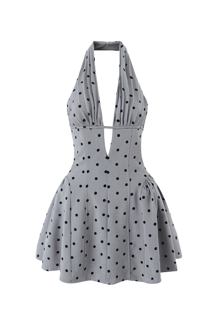 Moon 45 Dark Gray / S Pleated Waist-Cinched Mini Skirt