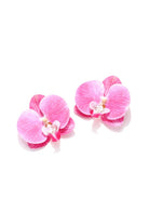 Moon 45 DEEP PINK / ONE SIZE Phalaenopsis Orchid Earrings