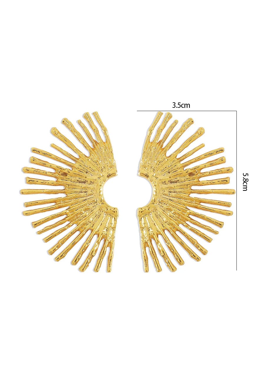 Moon 45 Elegant Metal Scalloped Earrings