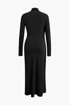 Moon 45 Elegant Ruched Mock Neck Maxi