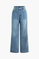 Moon 45 Faded Straight Leg Jeans