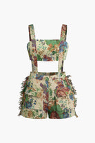 Moon 45 Floral Fringe Tube Top Set