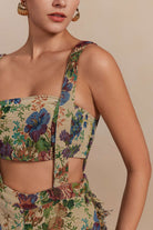 Moon 45 Floral Fringe Tube Top Set