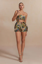 Moon 45 Floral Fringe Tube Top Set