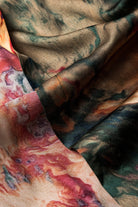 Moon 45 Floral / One size Satin Floral Print Tie Front Skirt