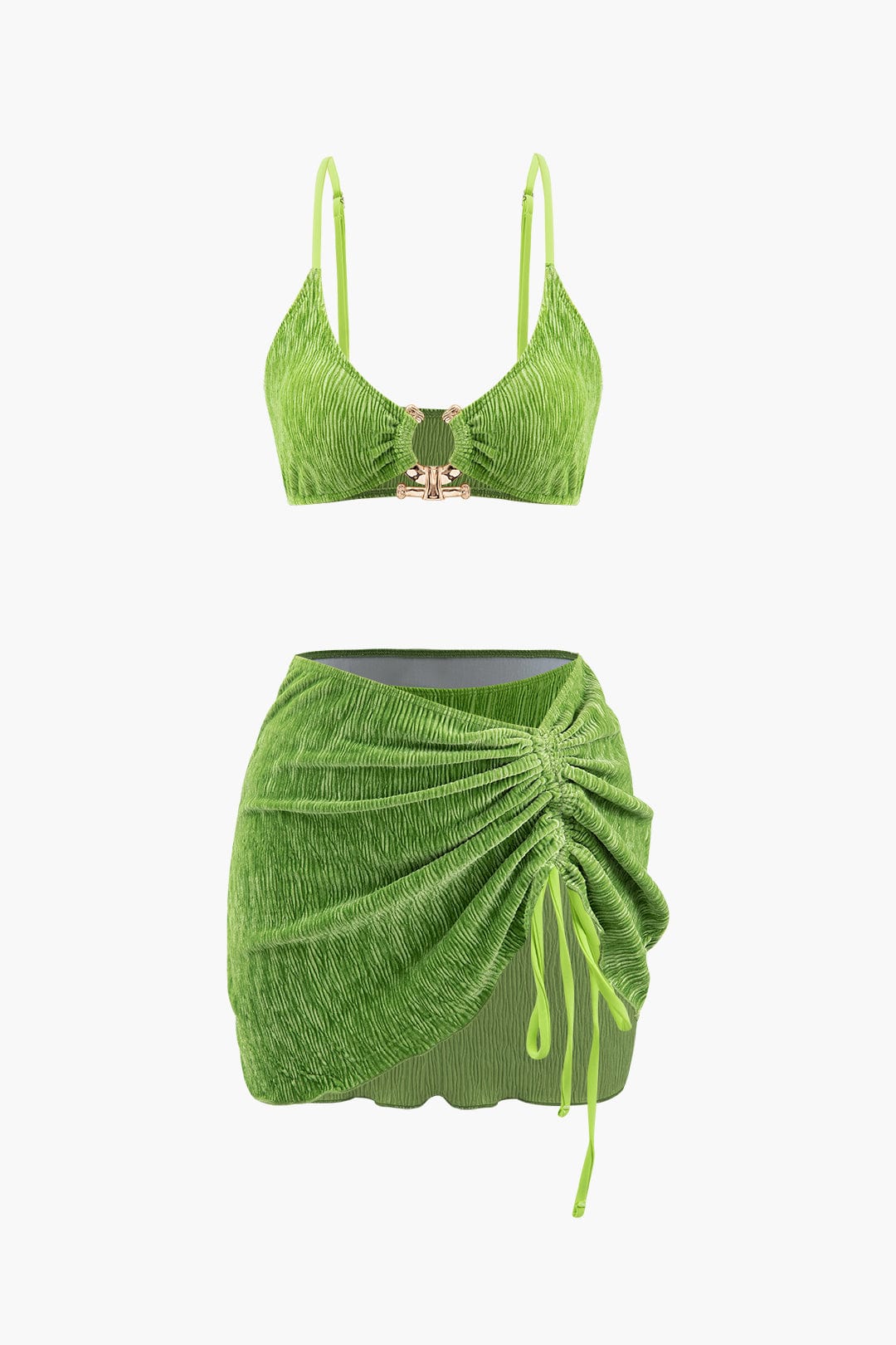 Moon 45 FOREST / XS Velvet U-ring Bikini & Sarong Set