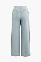 Moon 45 Frayed Edge Straight Leg Jeans