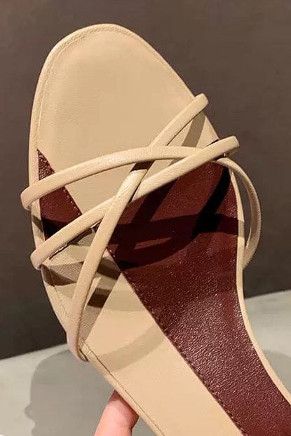 Moon 45 French Style Low-Heel Lambskin Sandals