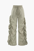 Moon 45 Gathered Drawstring Cargo Pants