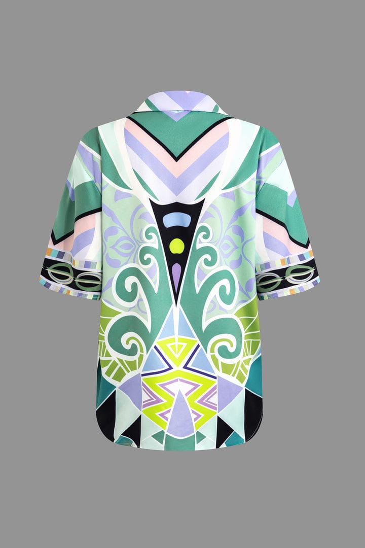 Moon 45 Geometric Print Shirt & Shorts Set