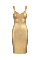 Moon 45 Gold / XS Bandage Bodycon Midi Dress