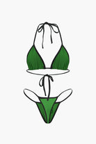 Moon 45 GREEN / XS JAMAICA Embroidered Bikini Set