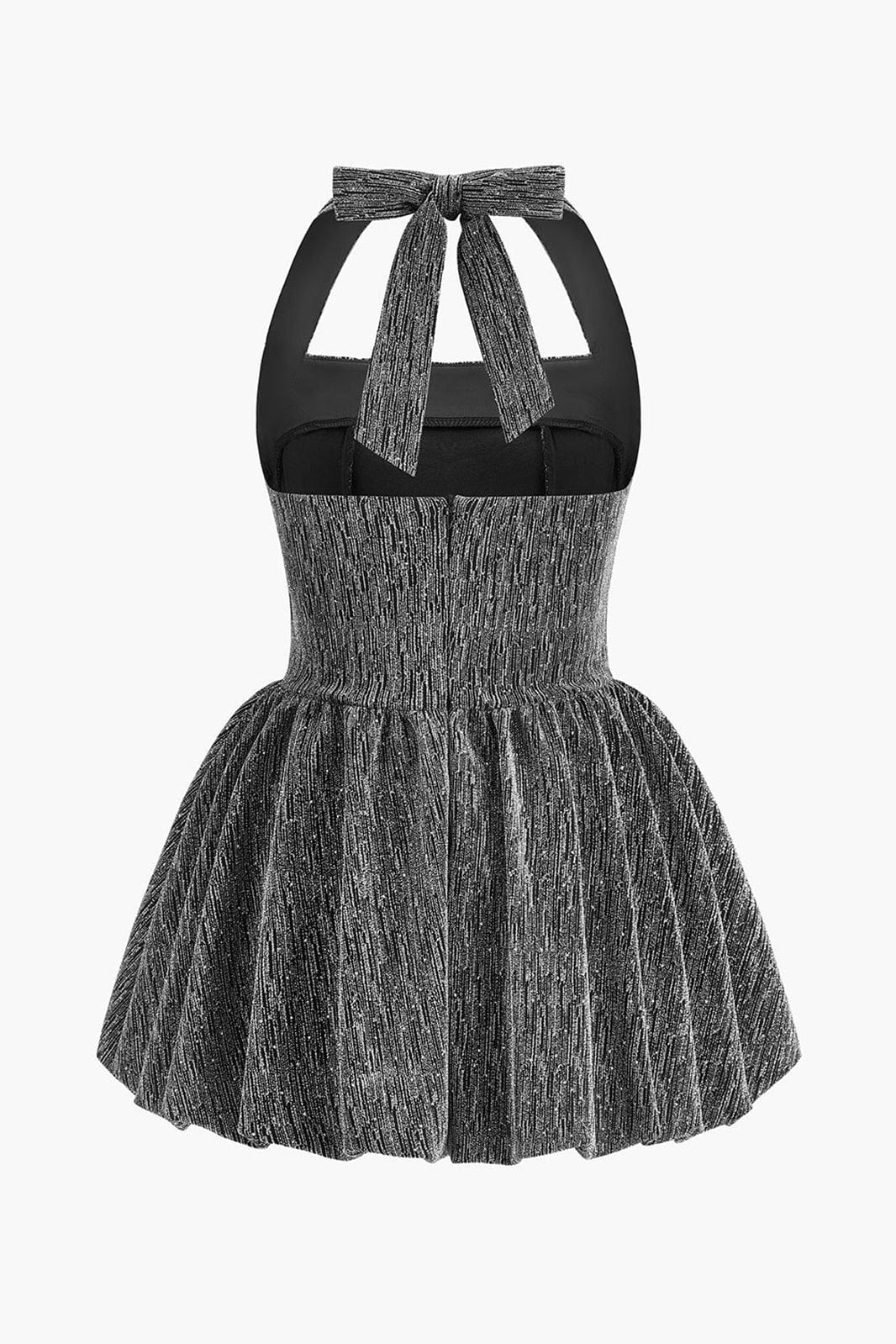 Moon 45 Halter Backless Pleated Dress