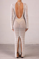 Moon 45 Hollow Out See-Through Knit Cover-Up Dress