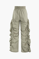 Moon 45 KHAKI / 2XS Gathered Drawstring Cargo Pants