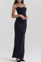 Moon 45 Layer Strapless Mermaid Maxi Dress