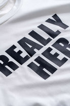 Moon 45 Letter Print Round Neck Short Sleeve T-Shirt