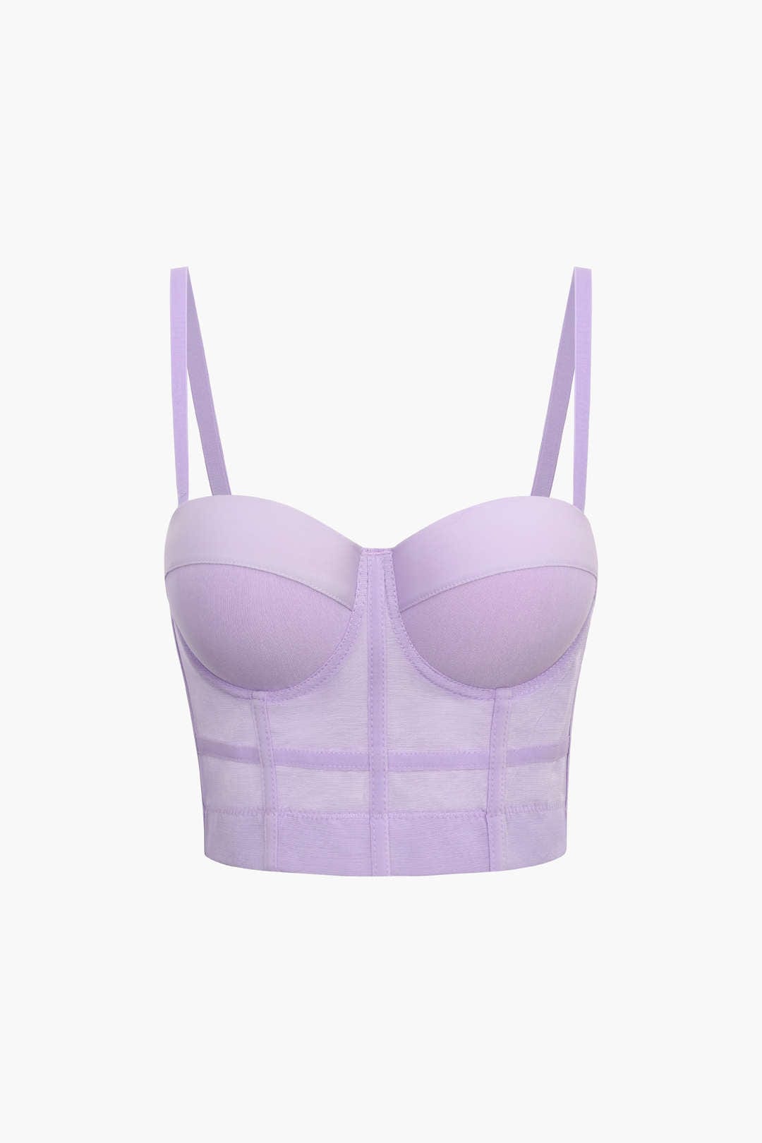 Moon 45 LILAC / 2XS Mesh Underwire Bustier Top