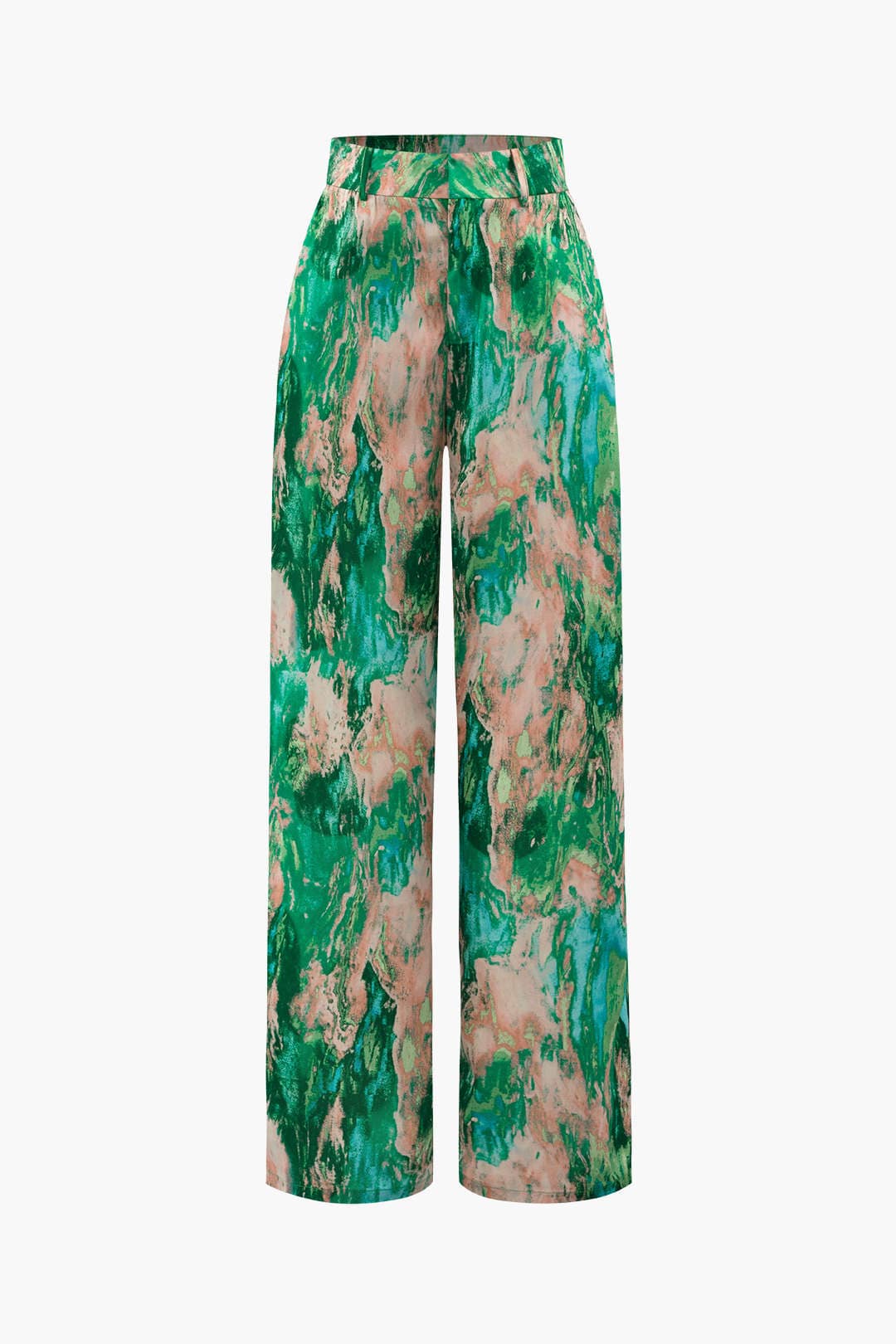 Moon 45 Marble Print High-Waisted Pants