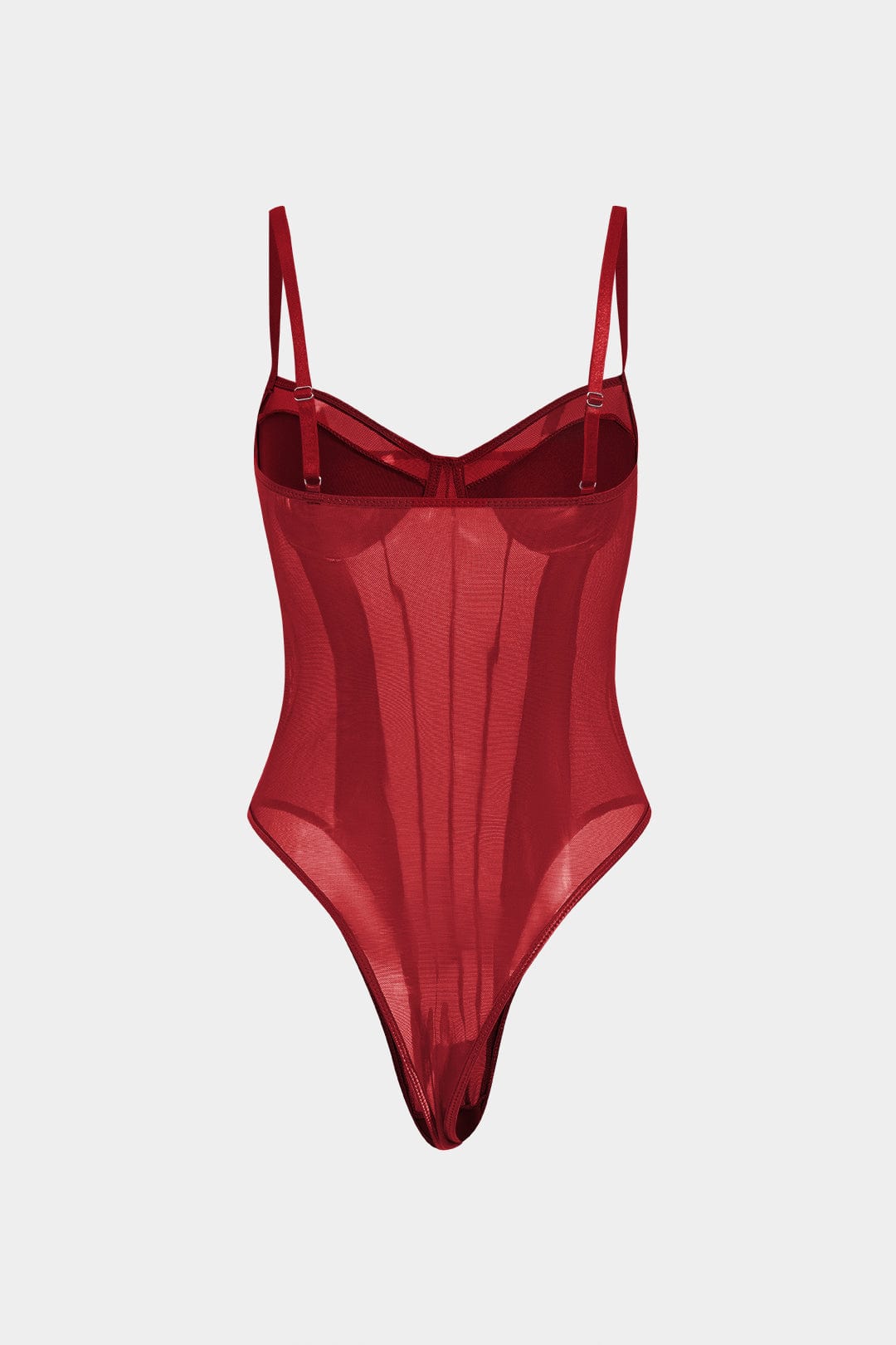 Moon 45 Mesh Backless Sheer Patchwork Corset Slip