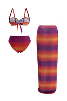 Moon 45 Mesh Ombre Beach Three-Pieces Bikini Set