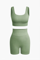 Moon 45 MILITARY / S Basic Yoga Tank & Shorts Set