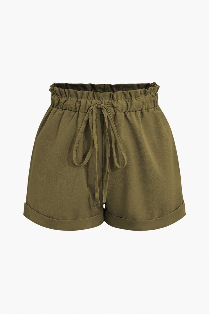 Moon 45 MILITARY / XS Drawstring Rolled Hem Shorts