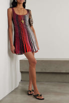 Moon 45 Multi-color Lurex Knit Mini Skirt