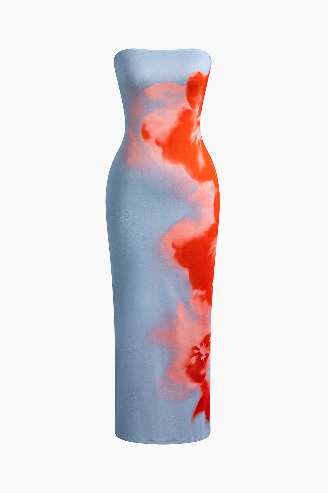 Moon 45 MULTICOLOR / XS Flower Print Slit Maxi Dress