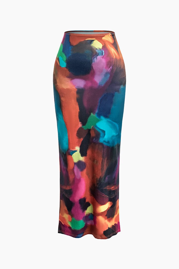 Moon 45 MULTICOLOR / XS Tie Dye Maxi Skirt