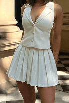 Moon 45 Notched Lapel Vest & Mini Skirt Set