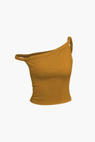 Moon 45 OCHRE / XS Basic Asymmetrical Twist Sleeveless Top