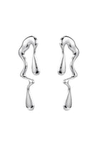Moon 45 ONE SIZE / Silver Chic Asymmetric Water Drop Earrings