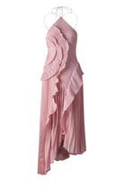 Moon 45 Pink / XS Halter Neck Ruffle Dress