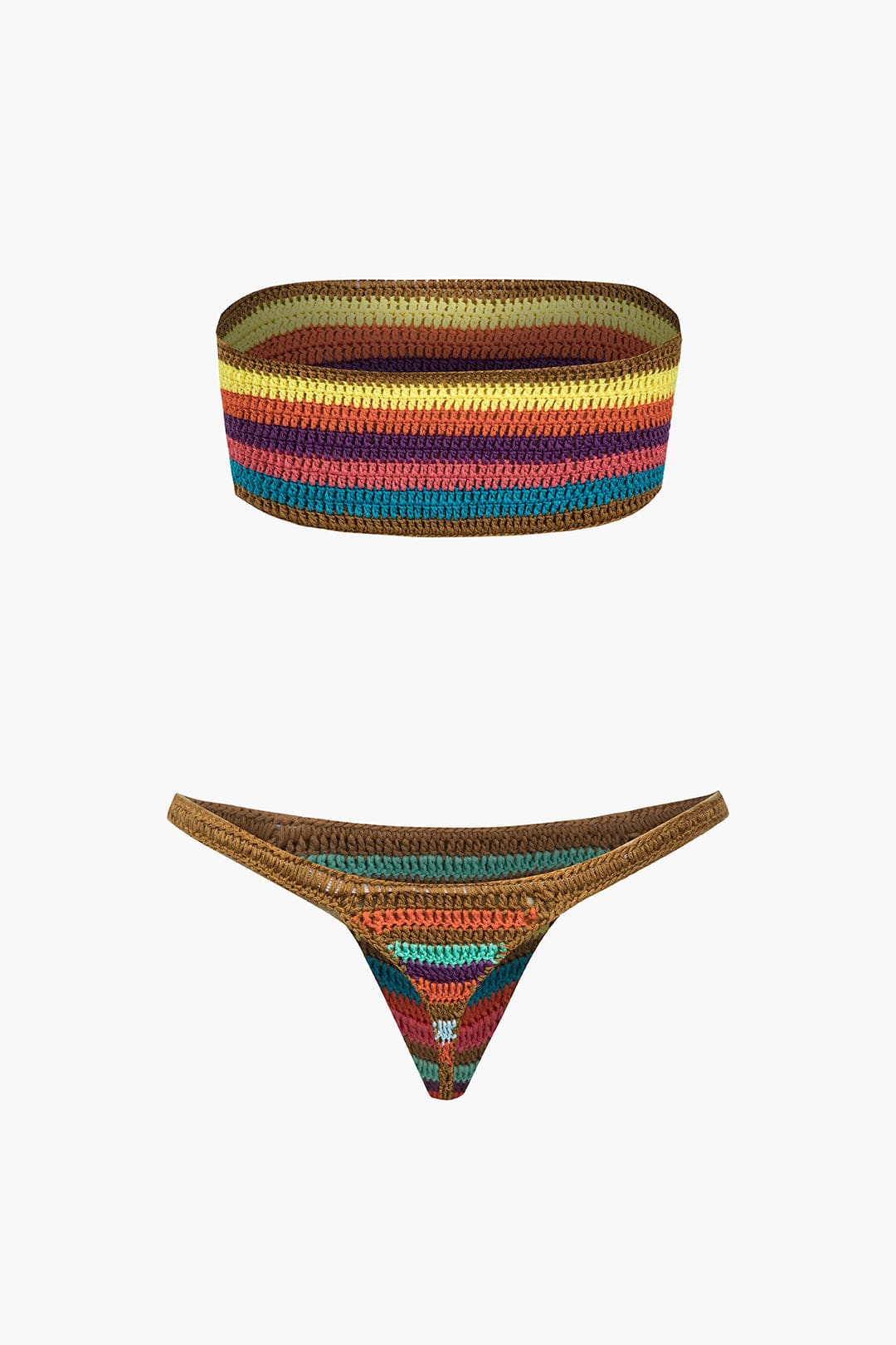 Moon 45 Rainbow Stripe Crochet Bikini Set